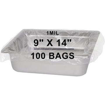9X14 inches Pan Liners Poly Nylon 1 Mil Two Quart Round PN